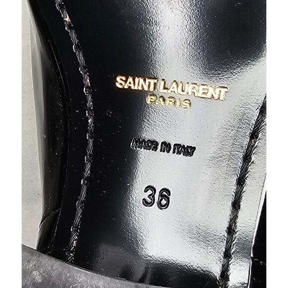 Saint Laurent Clementi Ankle Boot in black patent leathe - Picture 11 of 11